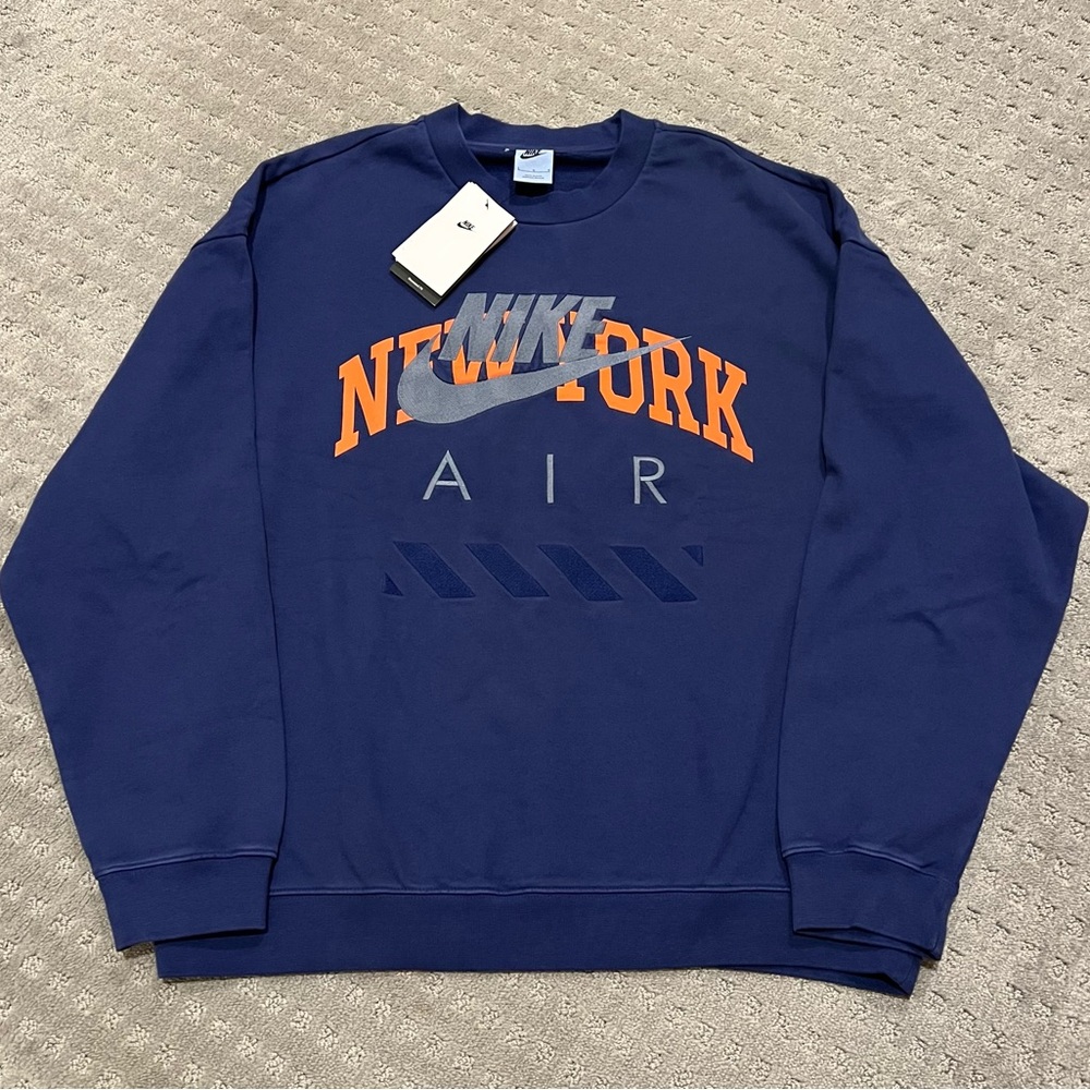 Nike Men's Size L Navy Blue New York Air Sweater